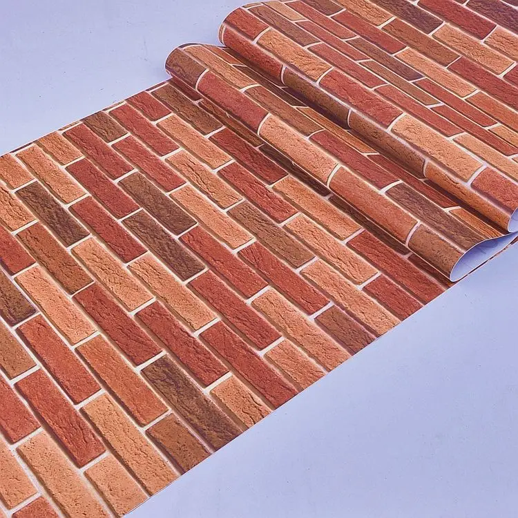 Modern Papier Peint Decoration Interieure 3D Wallpapers Self Adhesive Bricks Pattern Wallpaper Rolls