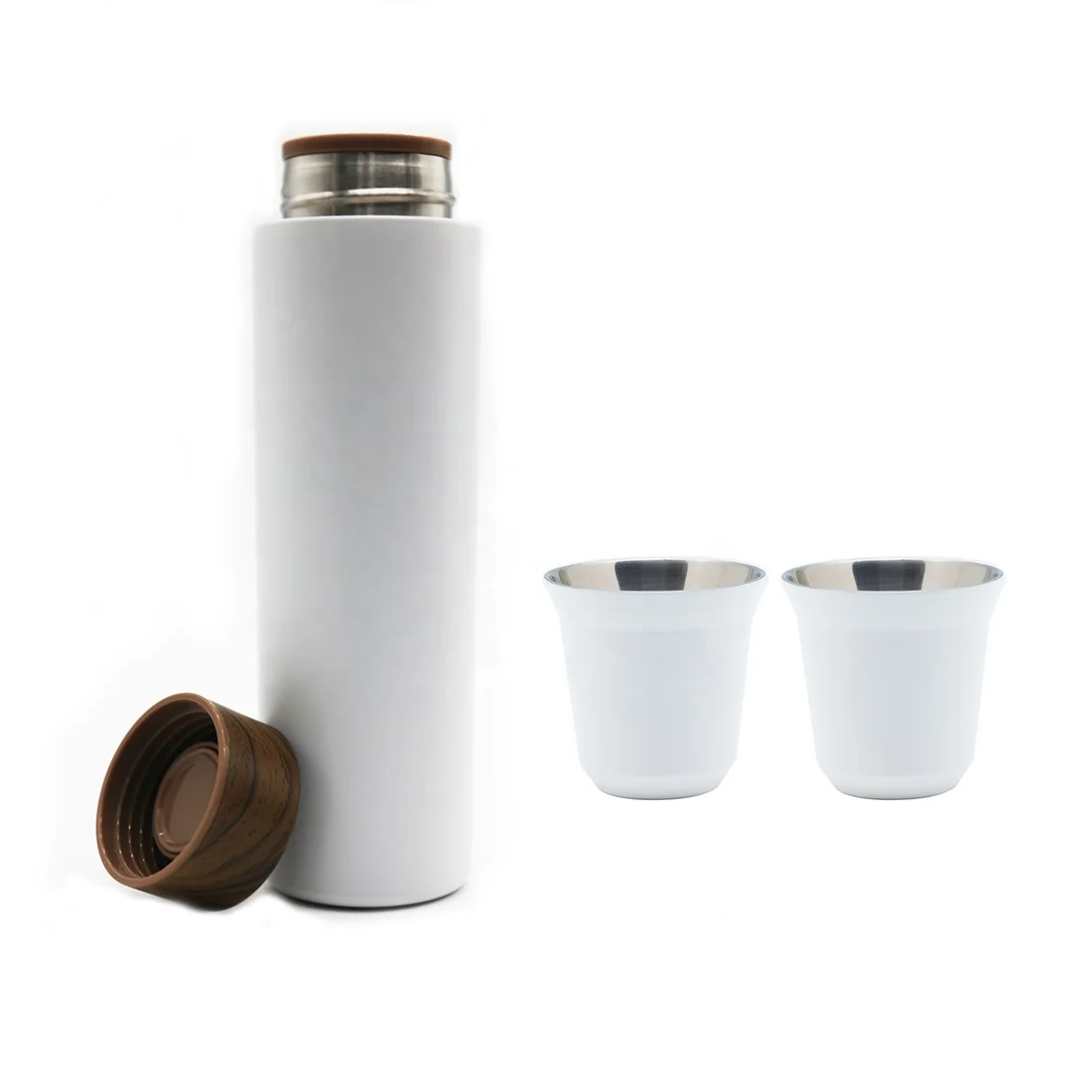 High Quality Business arabic coffee set Gift Cup Set Stainless Steel 400ml Vacuum Flask with Espresso Coffee mugs Gift Set