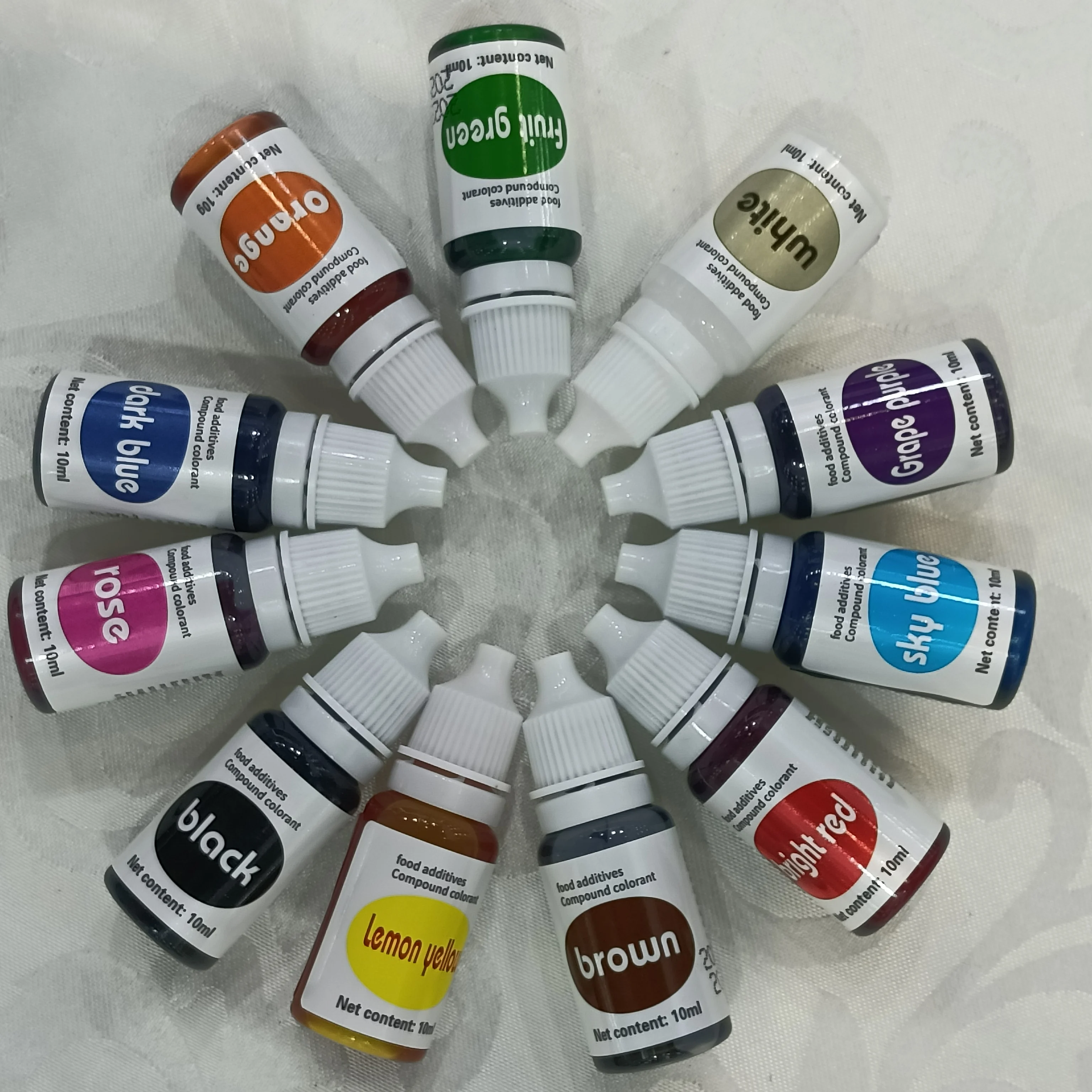 Cocosir Factory Price Colorant 21 Colors Edible Food Coloring Gel Water Solubility Color For Cake Cookies 10ml