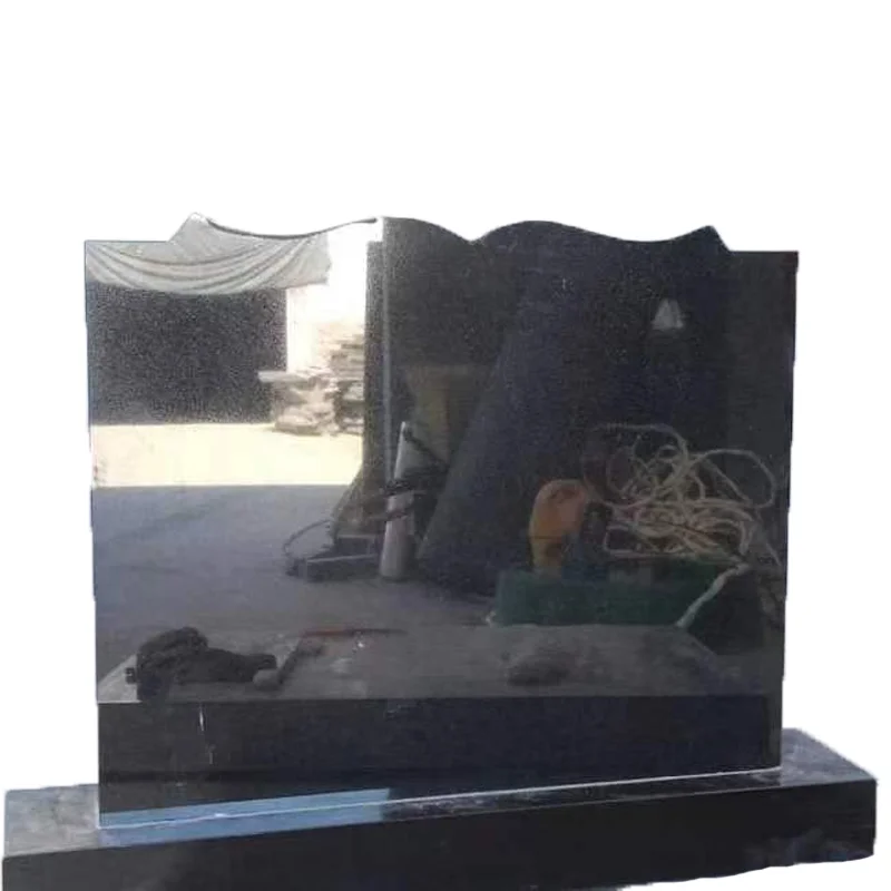 Tombstone Granite Black Marble Tombstone Engraving Monument Sacrificial Ancestral Temple Stone Carving Custom-made