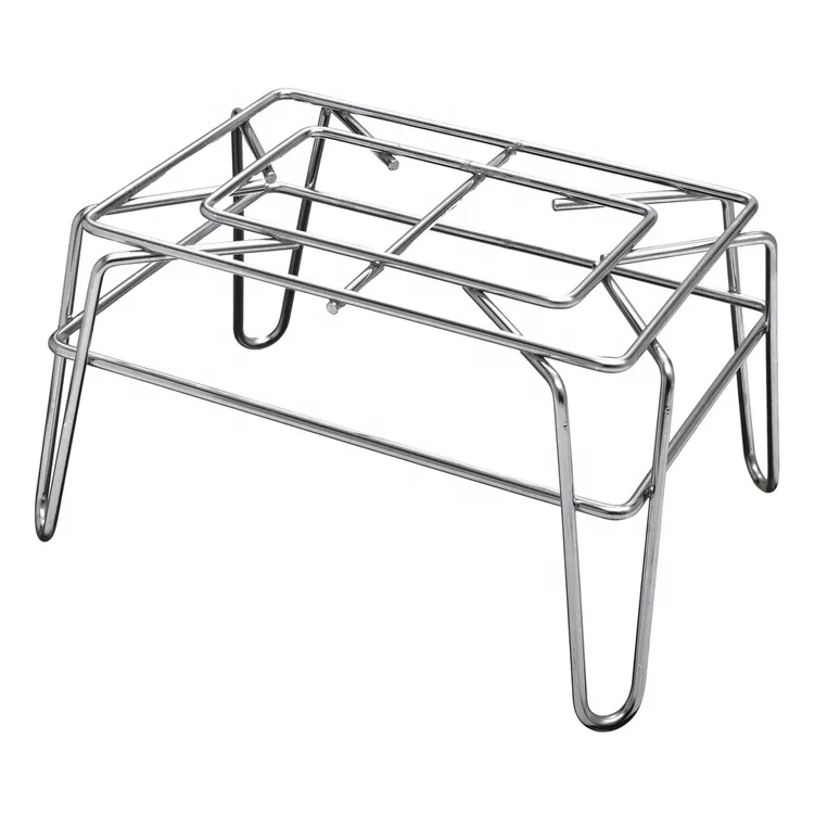 Merchandising Display Stand Grocery Store Chromed Silver Steel Wire Rack