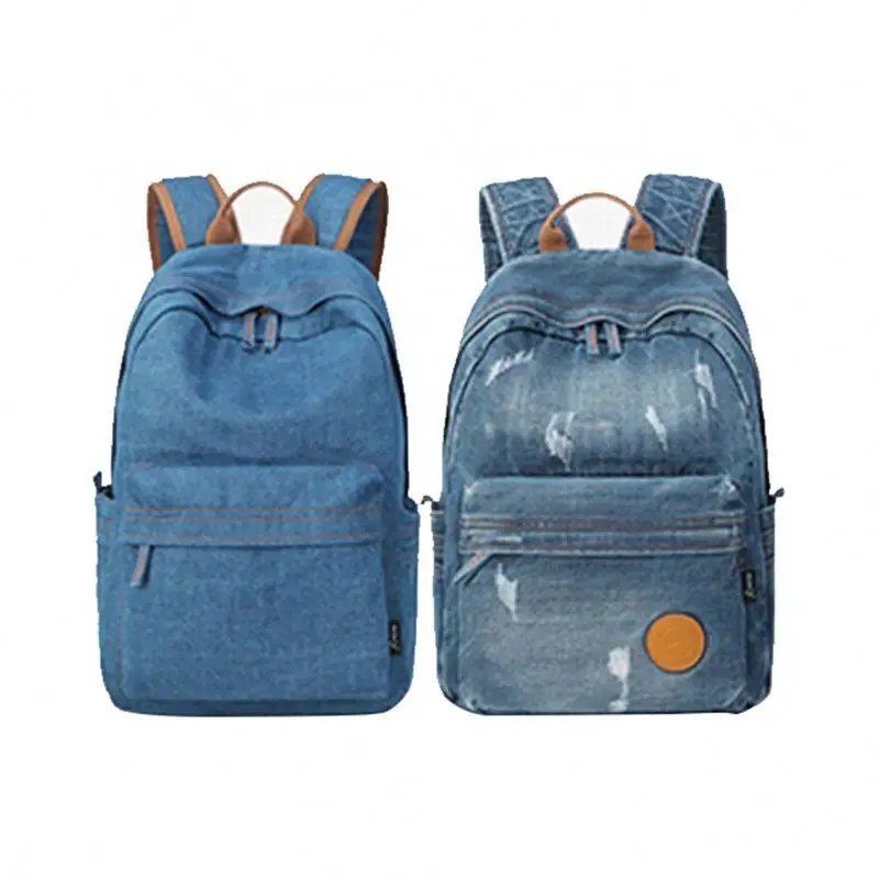 wholesale new design jeans shoulder durable cartoon school backpack bag
