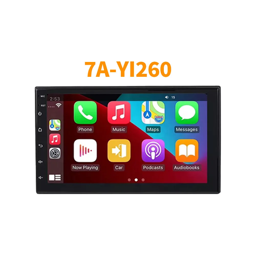 7 Inch Universal 2.5D Touch Screen Android Auto wired Carplay Multimedia 2 Din Car Lcd Dashboard Auto Music Car Video