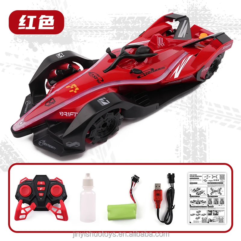 
Formula racing 2.4G remote-controlled universal stunt car with light spray 