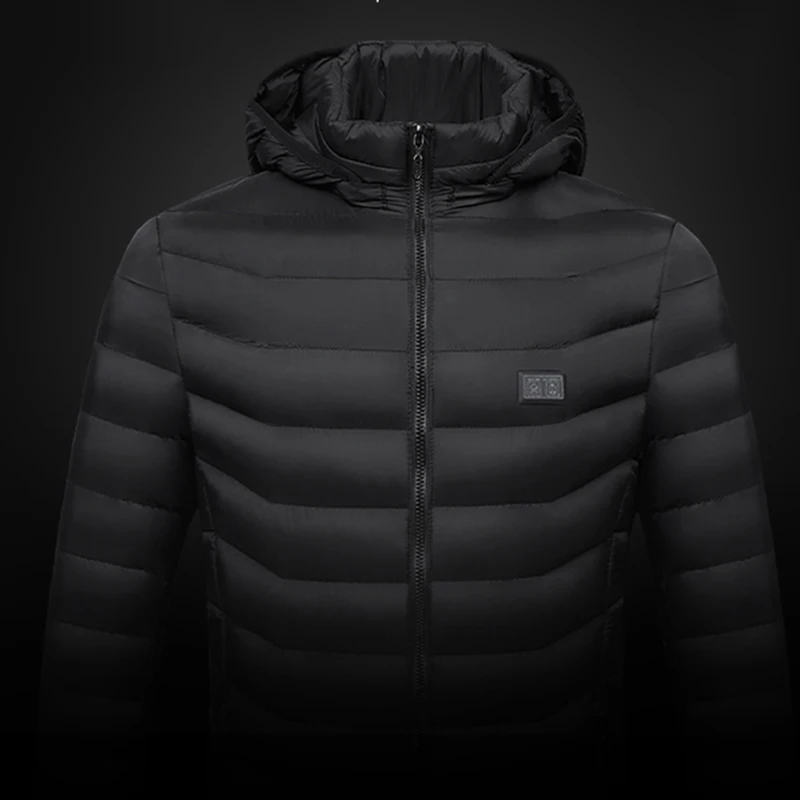 Outdoor Windproof Washable 3-speed temperature control Usb 5V Winter Heated Men Jacket