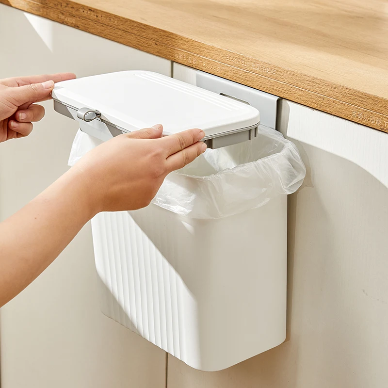 Recycle Bin Kitchen Wall Hanging Portable Waste Bins Room Dustbins Plastic Trash Bin China Supplier