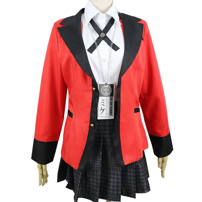 Full Set Kakegurui Yumeko Jabami Saotome Meari Japanese School Girls Uniform Cosplay Costume movie&tv cosplay costume (1600375334095)