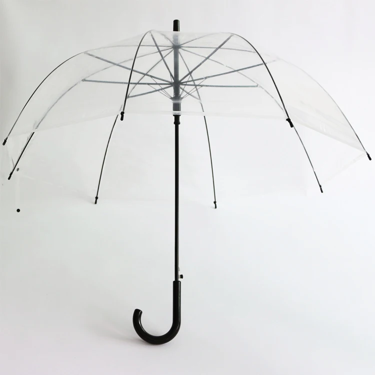 LOTUS Wholesale Cheap PVC Custom Printing Rain Straight Fashion Transparent Clear Umbrella for Wedding