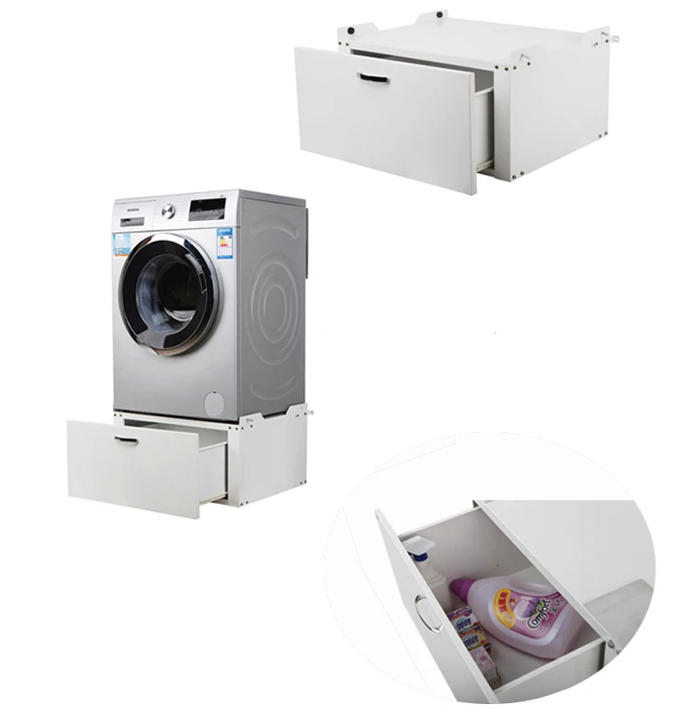 Laundry Saves Space Equipment Washing Machine Pedestal Stand Storage Drawer Cabinet