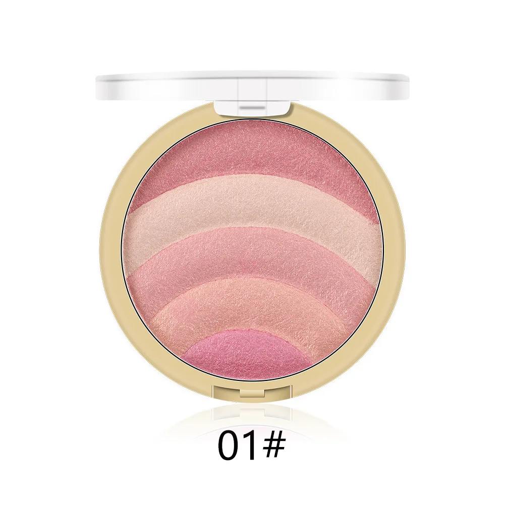 10 видов цветов радужные хайлайтер тени для век выпечки порошок для румян тени для век лоток ленивые Румяна для глаз