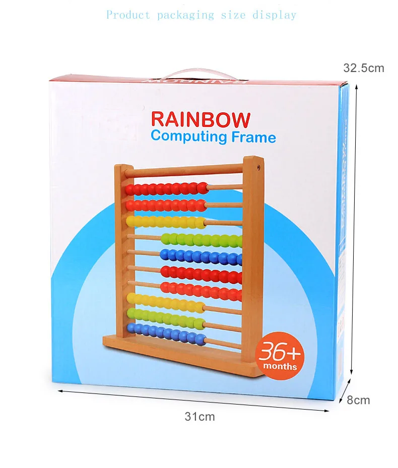 educational abacus wooden infant calculation rainbow computing frame digital counters