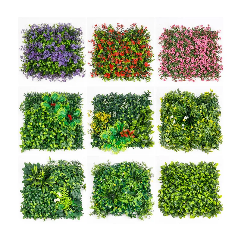 High Quality Artificial Wall Grass Anti UV Background Decoration Indoor Outdoor Plastic Lawn Green Grass Wall