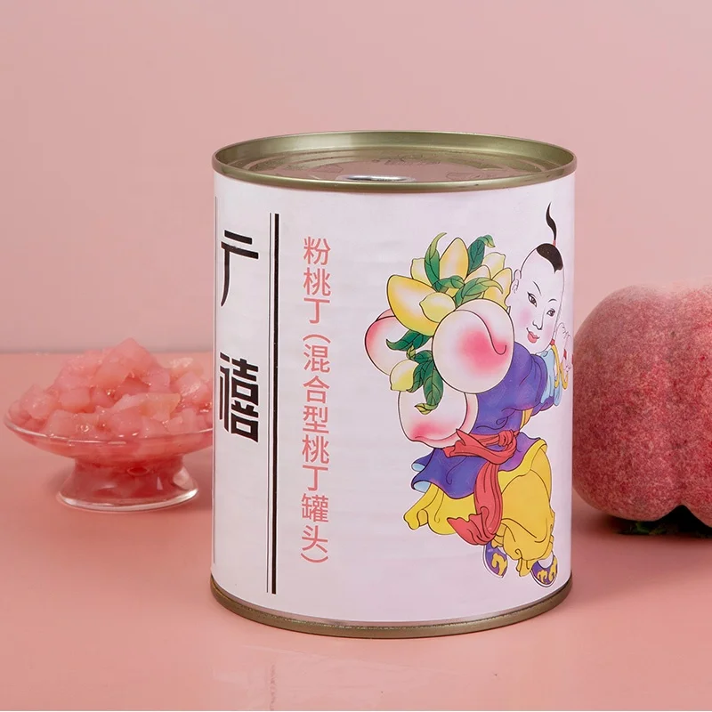 2022 новый продукт консервированные розовые персиковые кубики для чайного магазина фруктового чая сырье