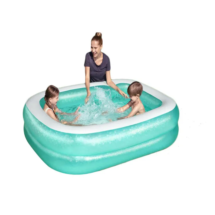 New selling different colors kids baby durable transparent green inflatable intex swimming padding pool for kids