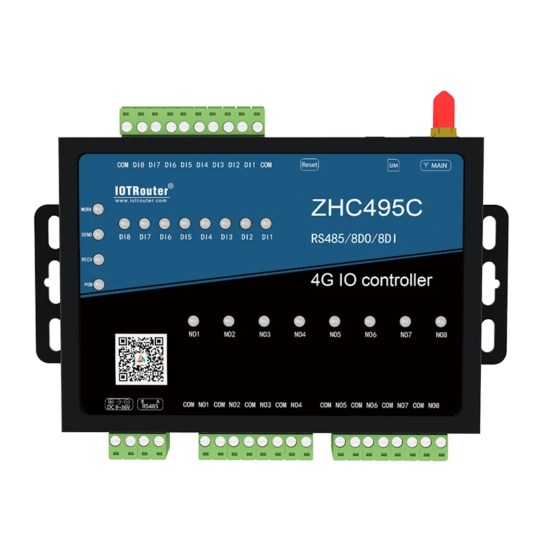 Industrial Iot Communication Equipment 8 Port Multi Rs485 Serial Port Server To 4G Module Modbus Gateway