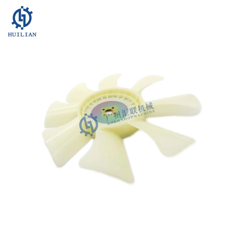 129436-44740 Fan Cooling Engine Y@nm@r 4TNV88  4 Holes 8 Leaves Fan Blade Fits  K0m@tsu PC40-7 PC35R-8 4D88E 4D84-2