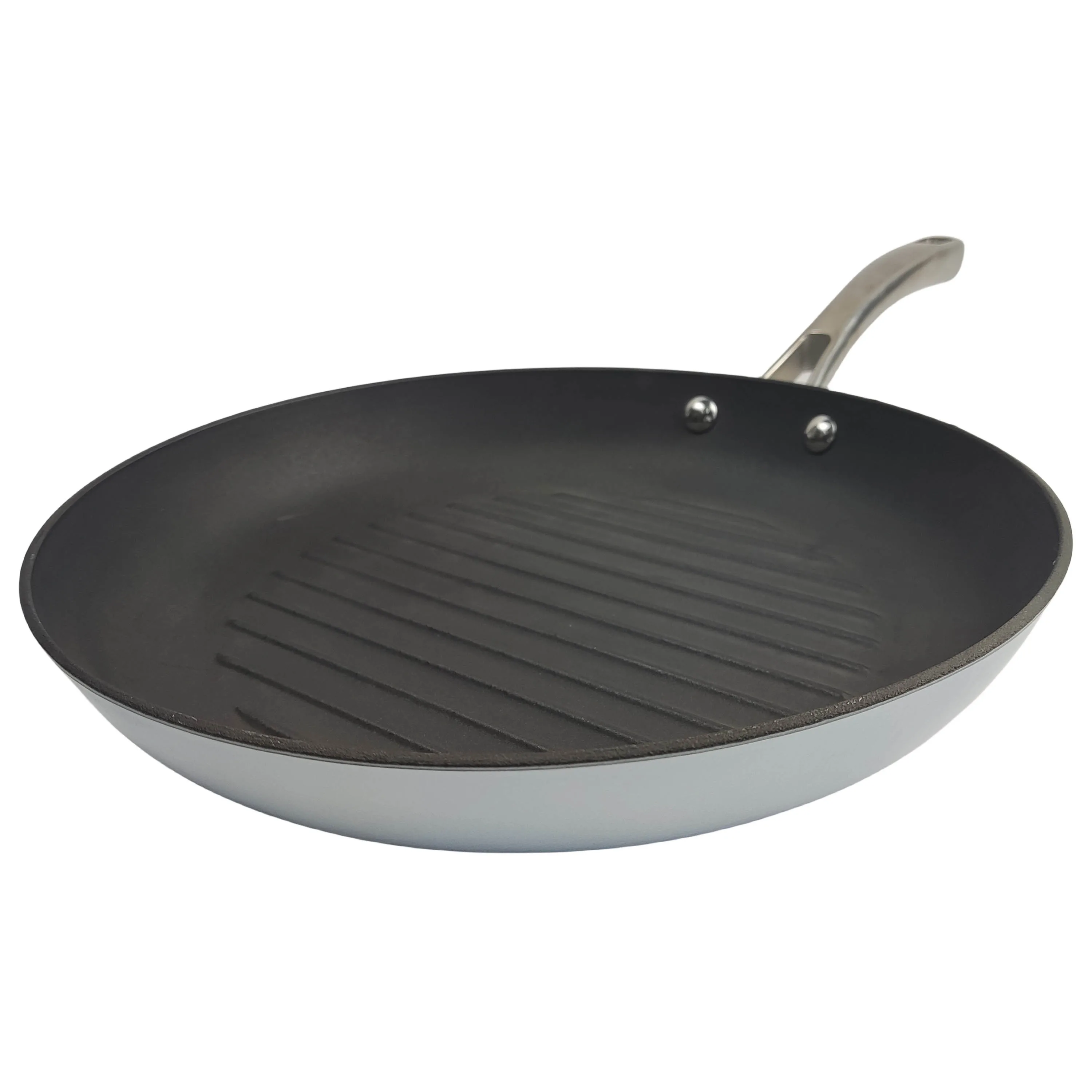 3-Layer Iron Wok Pan Skillet with Induction Bottom Eco-Friendly Metal Frying Pan 28cm Diameter
