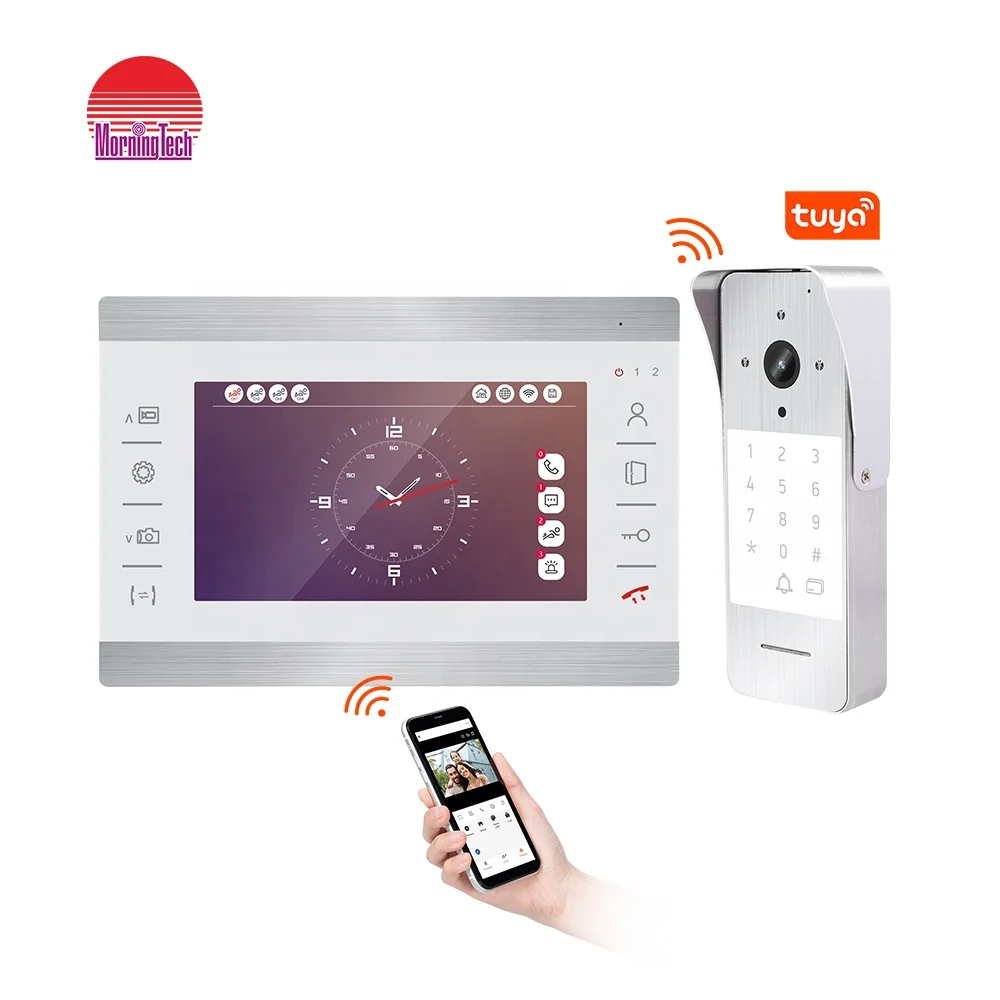 7 Inch WiFi Doorbell Camera Video Intercom 4 Wire Video Door Phone Intercom System for Villa Home Apartment
