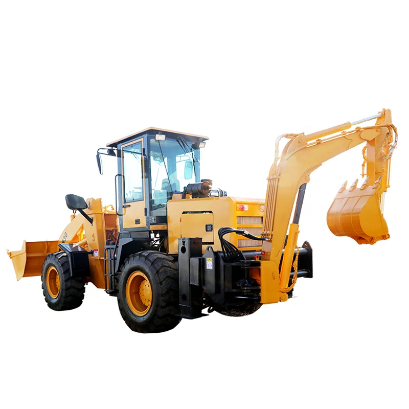Chinese Wheel Front End Loader Backhoe Loader Digger Excavator 4WD Towable Backhoe Loader for Sale