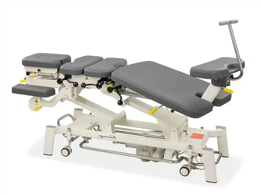 Fairworth-360 Professional Electric Lift Traction Table Chiropractic Instrument Electric Traction Chiropractic Bed with Wheels