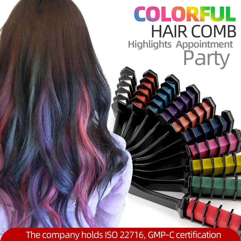 10Colors DIY Washable Hair Dye Comb Temporary Mini Hair Color Comb