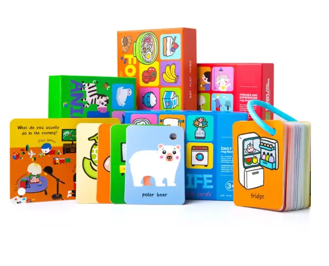 Wholesale Custom Children Board Book Children Learning Books Board Book Slide Animal