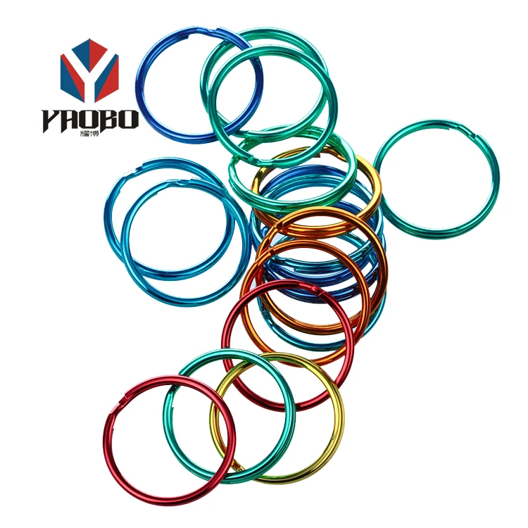 Colored Split Rings Metal Split Key Chains Key Rings For Souvenir