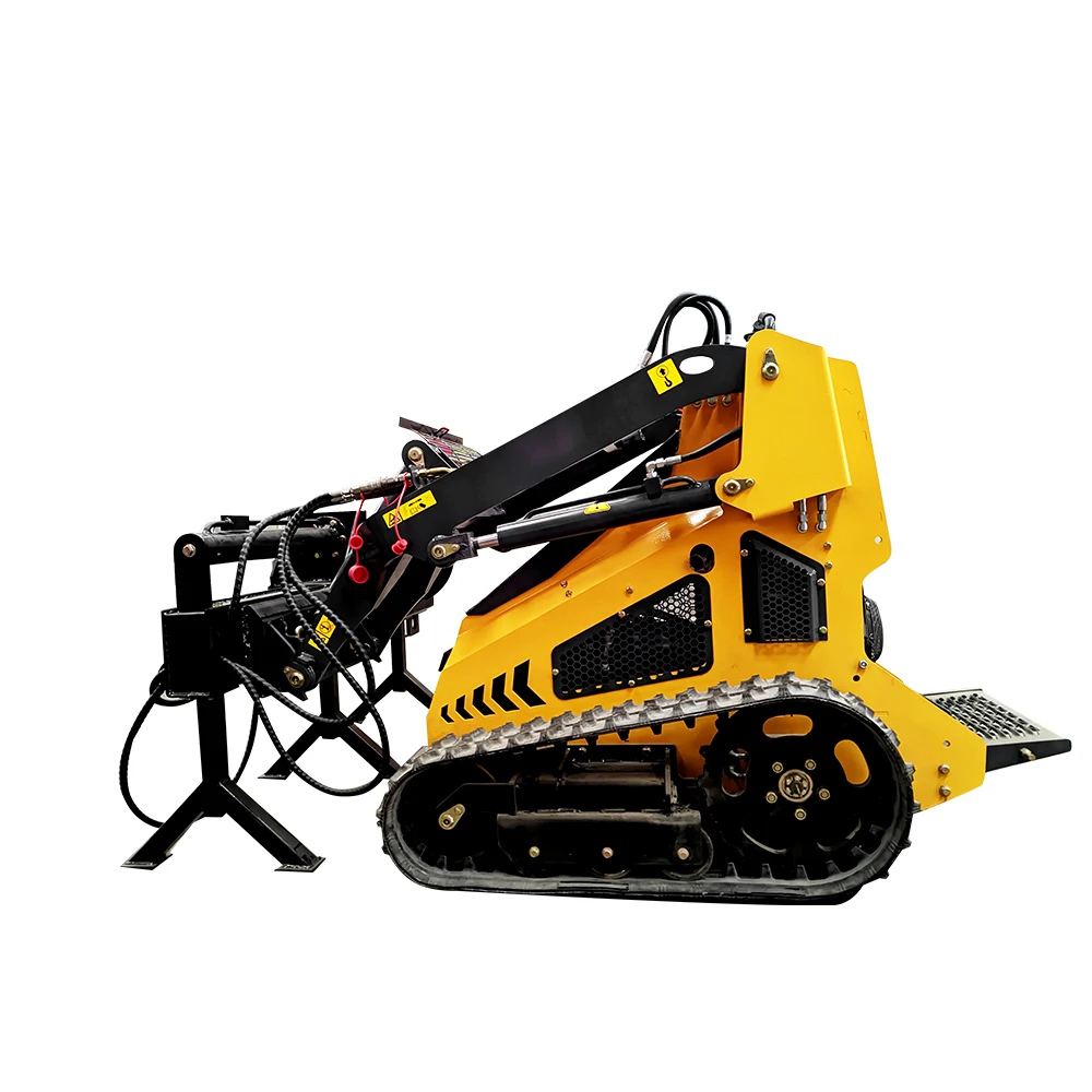 Chinese Wholesale Fuel-efficient cheap mini skid steer loader electric with 4 in 1 bucket mini loader