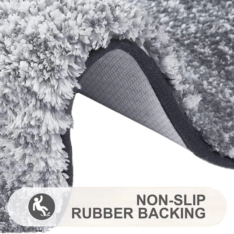 Thick Plush  Custom Machine Washable absorbent Soft Microfiber Shaggy Bathroom Mat