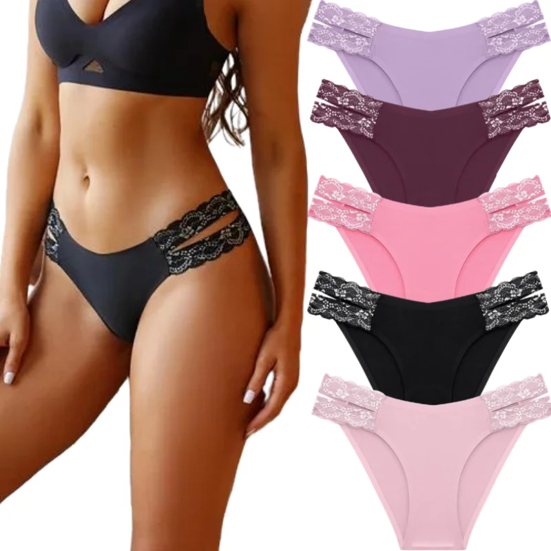 FINETOO 2024 New Women Underwear Comfortable Sexy Seamless Female Underpants Lingerie Ladies Briefs Lace Underwear Girls Panties