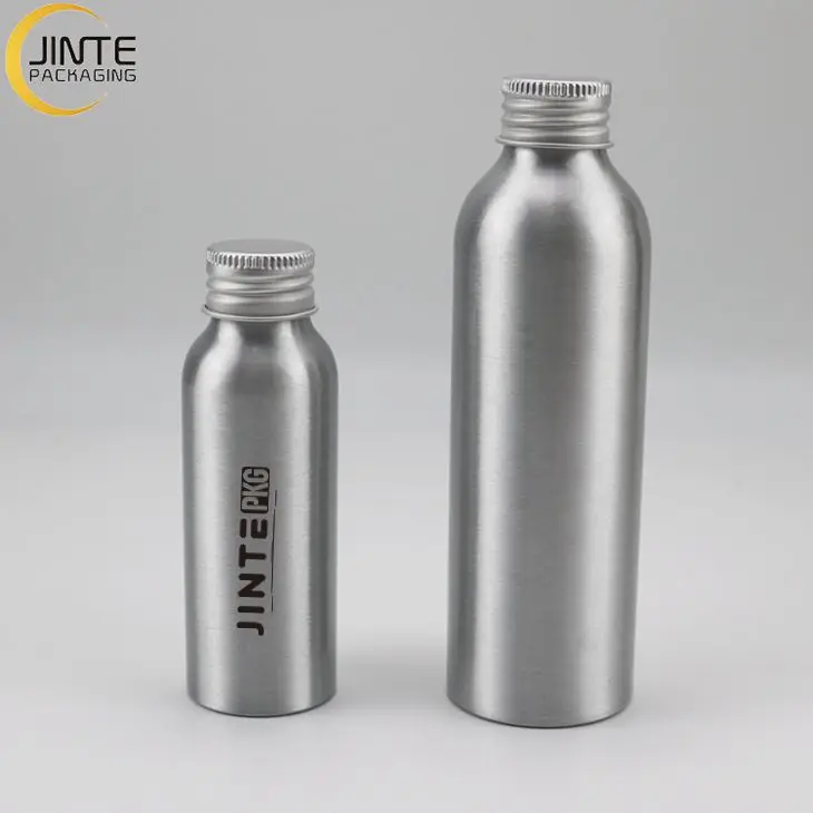 Wholesale 1oz 2oz 3oz 4oz 5oz 6oz 8oz 10oz 12oz 14oz 16oz  Wholesale Aluminum material Can bottle Silver color for Hair Oil