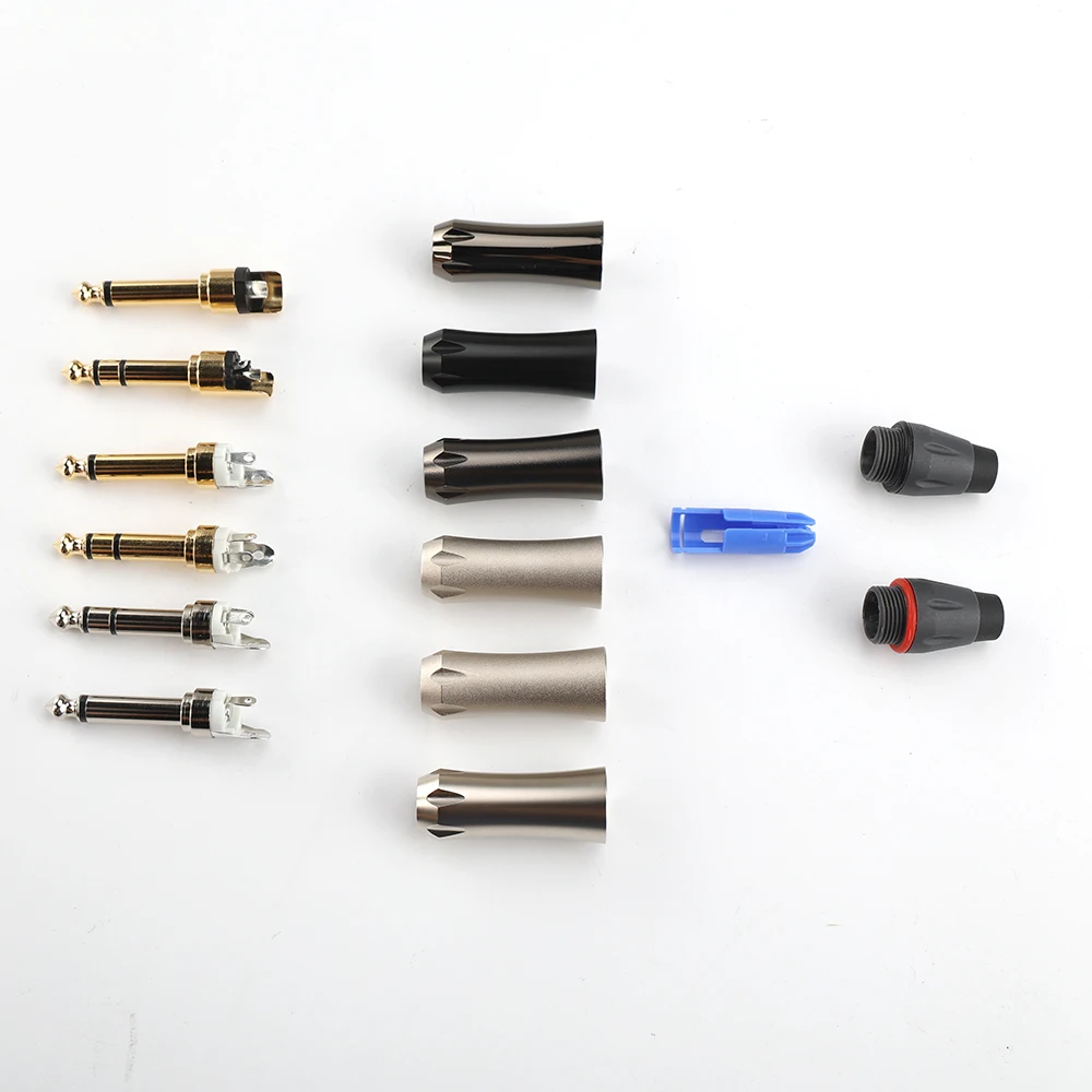 OEM Colorful Gun Nickel Black Audio 1/4 6.35mm Mono Stereo Plug Adapter Connector Plug Jack