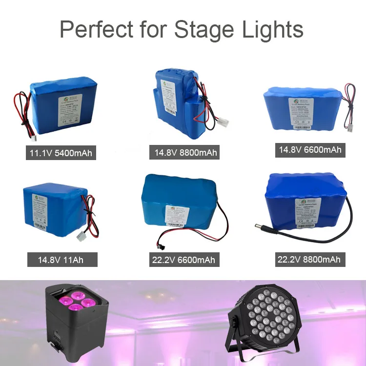 12 Years Factory ICR18650-4S4P 8800mAh 14.8V  Li Ion Battery Chauvet Freedom Par Hex 4 Battery