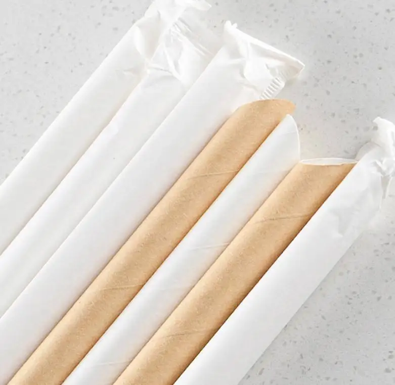 Factory sale Biodegradable colorful Eco-friendly Sugarcane paper Straw cold drink straws