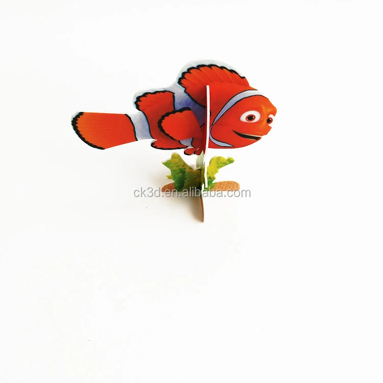 OEM Acceptable Custom Personalized IQ Education Children Kids Diy Toy cartoon Shape Cardboard Jigsaw 3D Puzzle Game