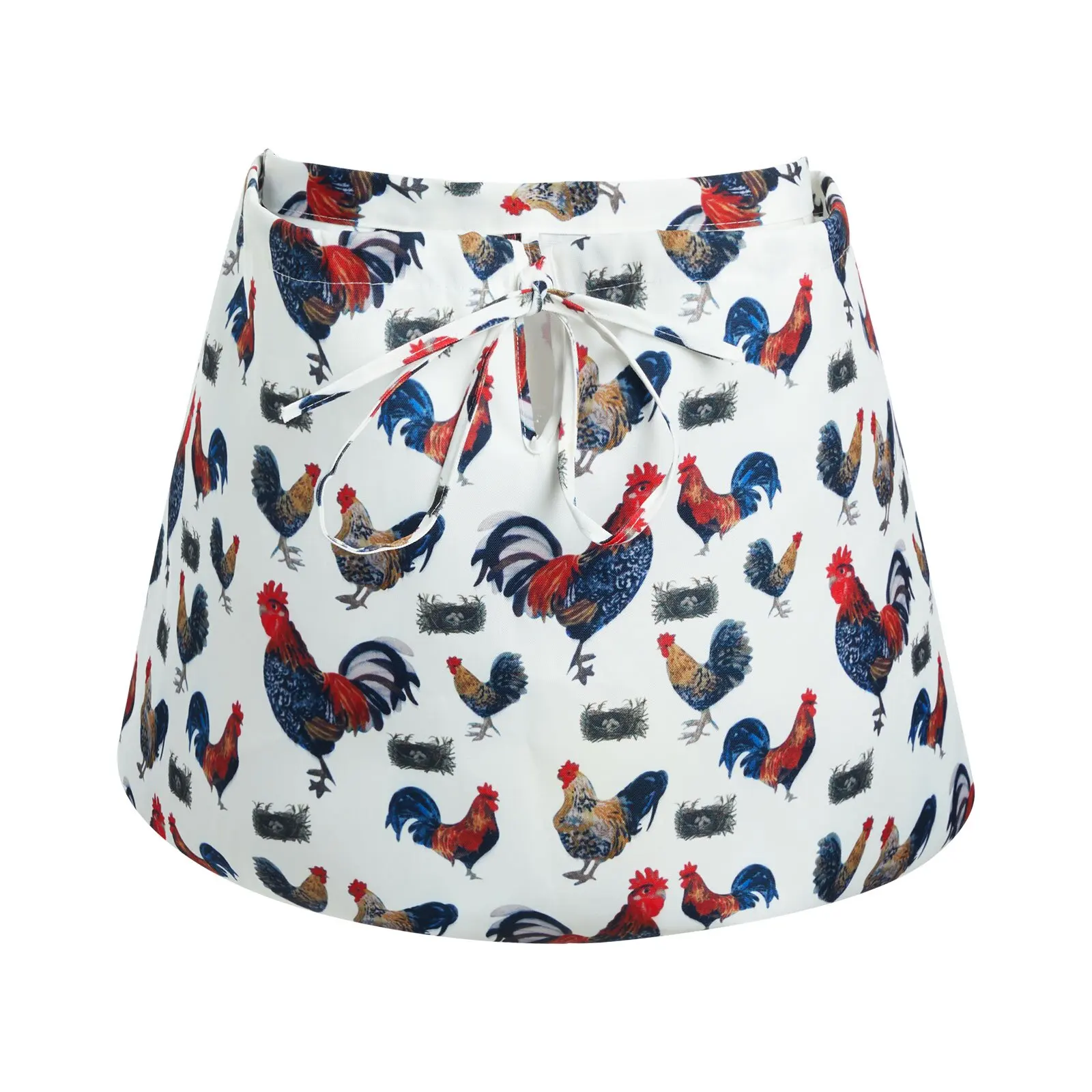 Gardening Harvest Aprons Style Chick Printed Pattern Hands-free Waist Apron with Adjustable Bandage + 2 Pockets Polyester aprons