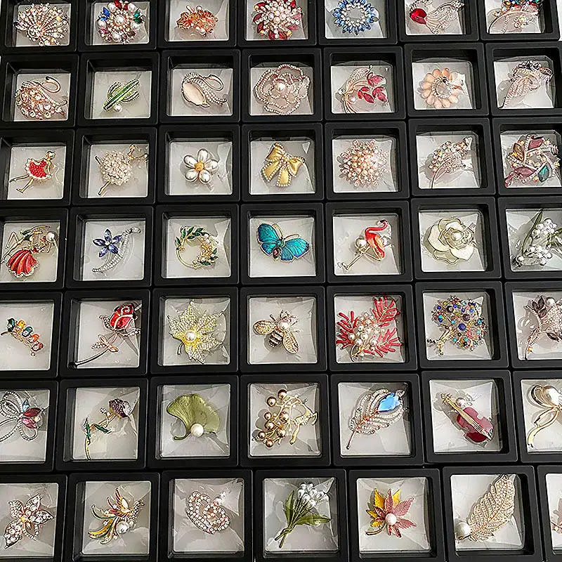 wholesale women accessories hand made rhinestone pearl twinkle wedding brooches scarf pins luxury bulk brooch jewelry