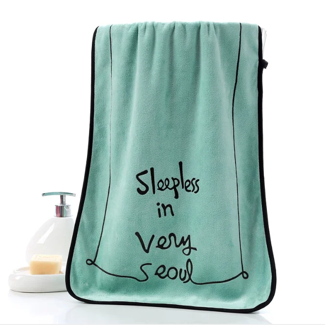 
Wholesale face bath towels Microfiber printed towel quick drying hair towel 