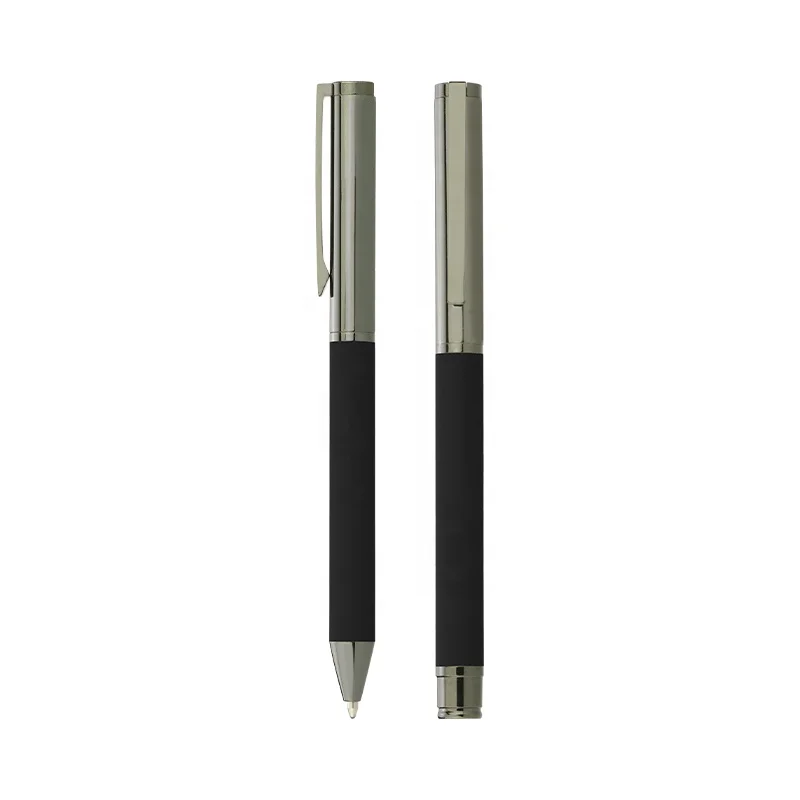 Rubber spray metal pen for wholesale promotional business gift pen customise logo