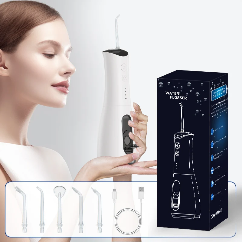 Professional Electric Cordless Teeth Cleaner 4 Modes IPX7 Waterproof Mini Portable Oral Irrigator USB Rechargeable Water Flosser