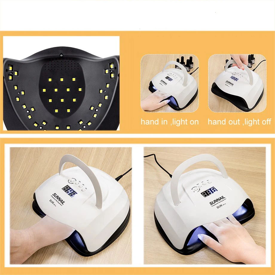 Portable Nail drying machine Original sunx plus curing nail polish Nail Lamp 80W