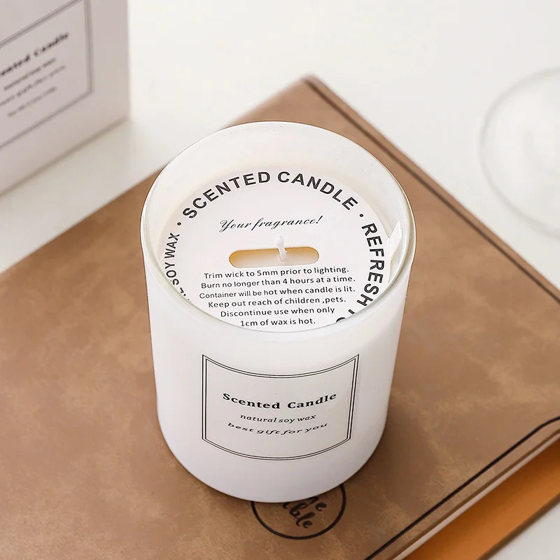 Dgc Wholesale Price Frosted Glass Candle Set Cotton Wick Home Sense Help Sleeping Natural Soy Wax  Scented Candle  In Glass Jar