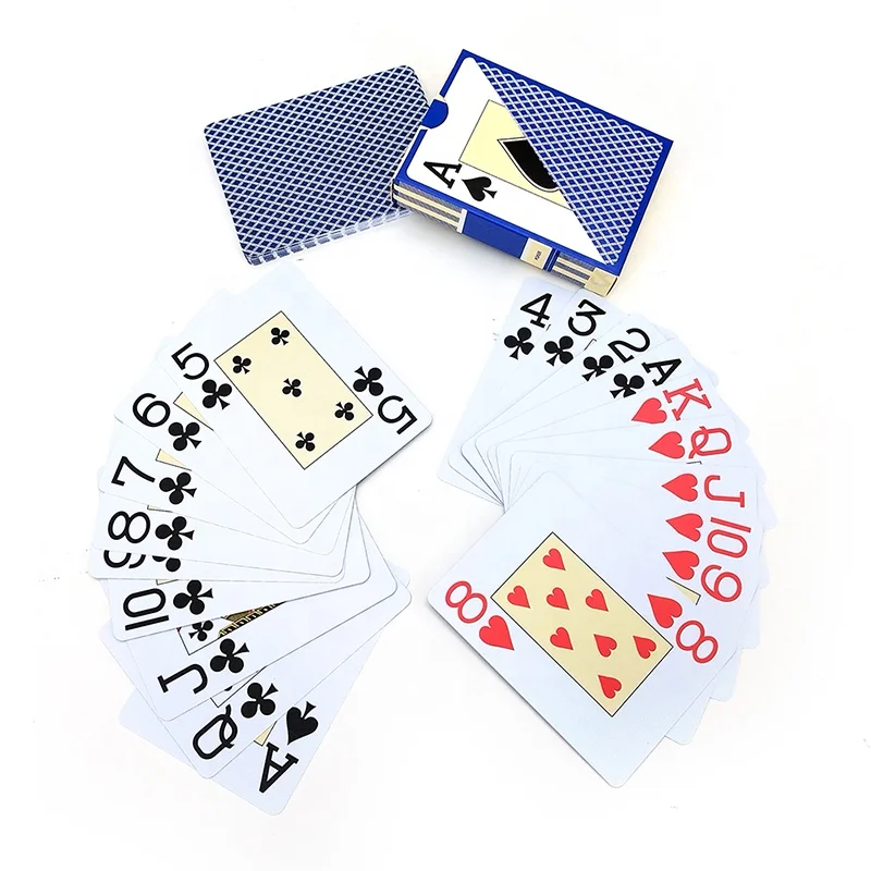 Custom Standard Poker Waterproof Professional Playing Card Complete Set Free Design Sample 100% Plastic Printing Manufacturers