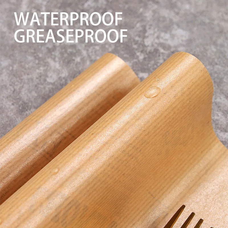 Biodegradable Printed Hamburger Deli Food Wrapping Tissue Paper Greaseproof Sandwich Burger Packaging Papers