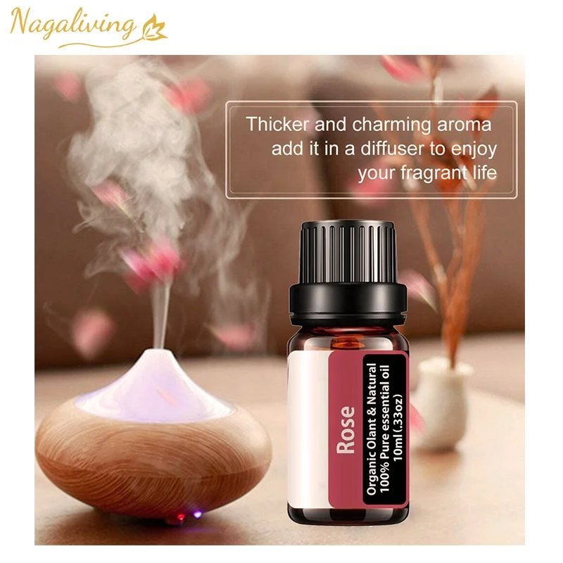 Manufacturer and wholesale Nagaliving 100% pure Essential oil set petal lavender rose essential oil for face body and hair