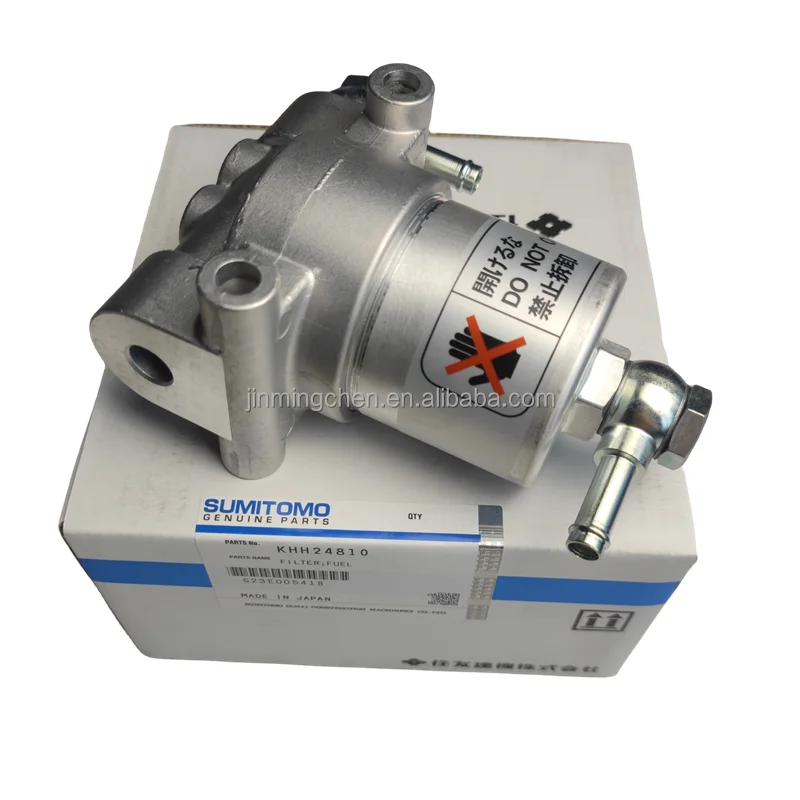 Genuine Excavator Parts Fuel Filter Assembly KHH24810 For SH130-6 SH210-6 SH360-6 SH210-7 LBX210X3 LBX360X3 LBX210X4