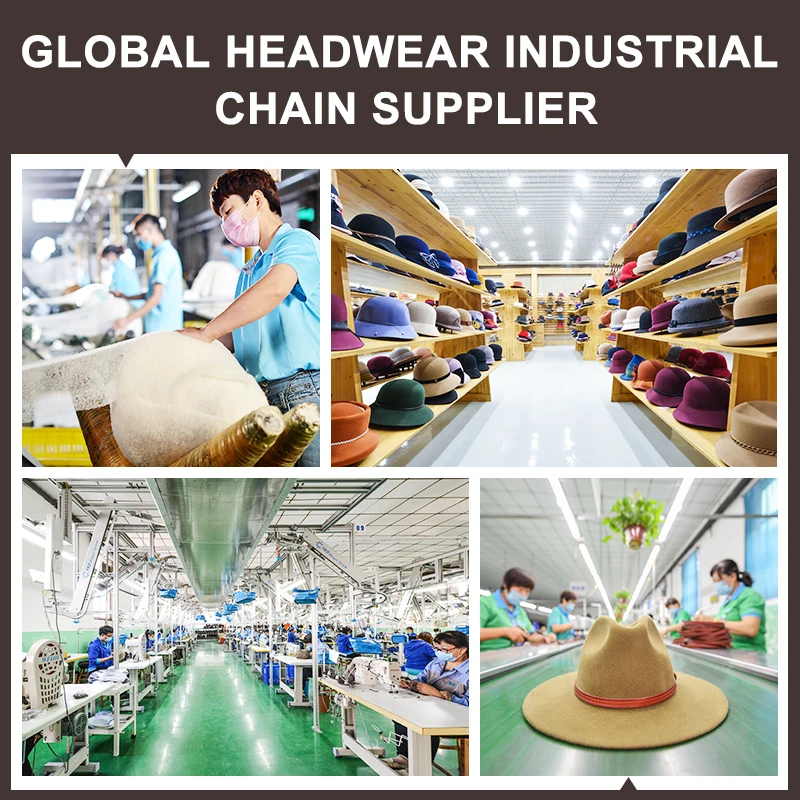 HUAYI  HATS  Hot Sale Hand Made 100%  Australian Wool Crushable Fedora Hat For Women