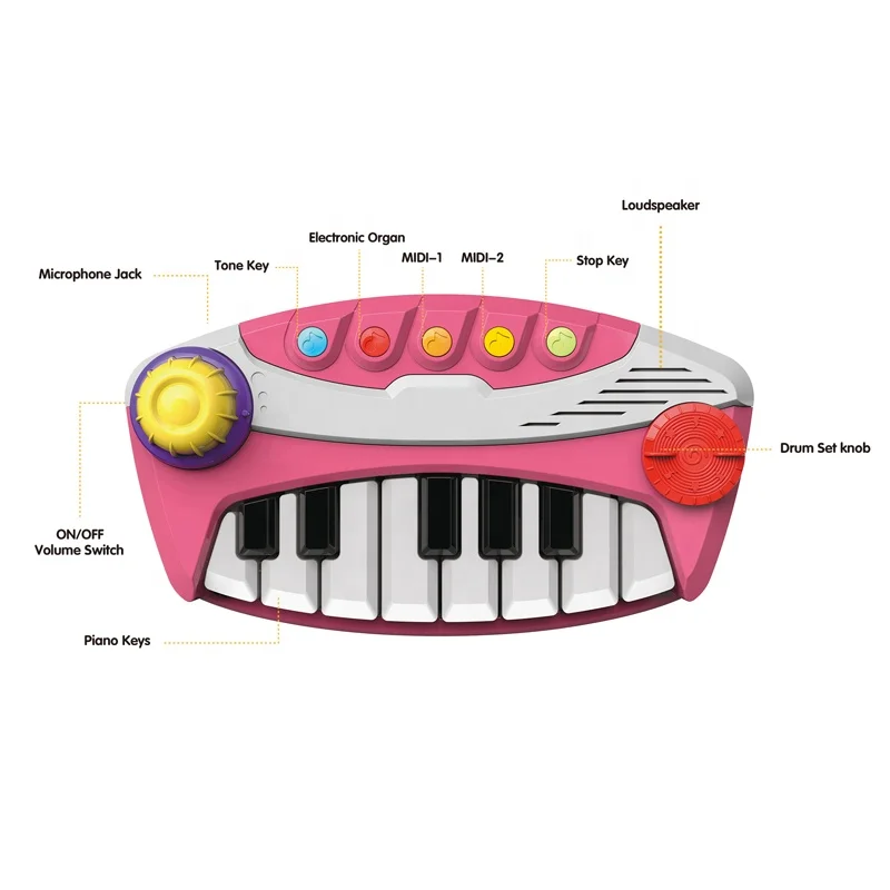 2024 New Early Education Electric Piano Keyboard Music Toy Educational Toy Baby Piano Toy With Microphone