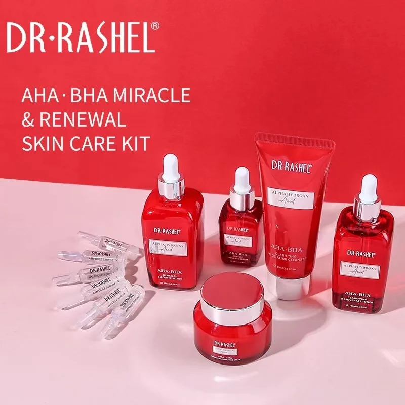 Organic AHA BHA Miracle Renewal Remove Blackheads Moisturize Oily Skin Acne Skin Care Set