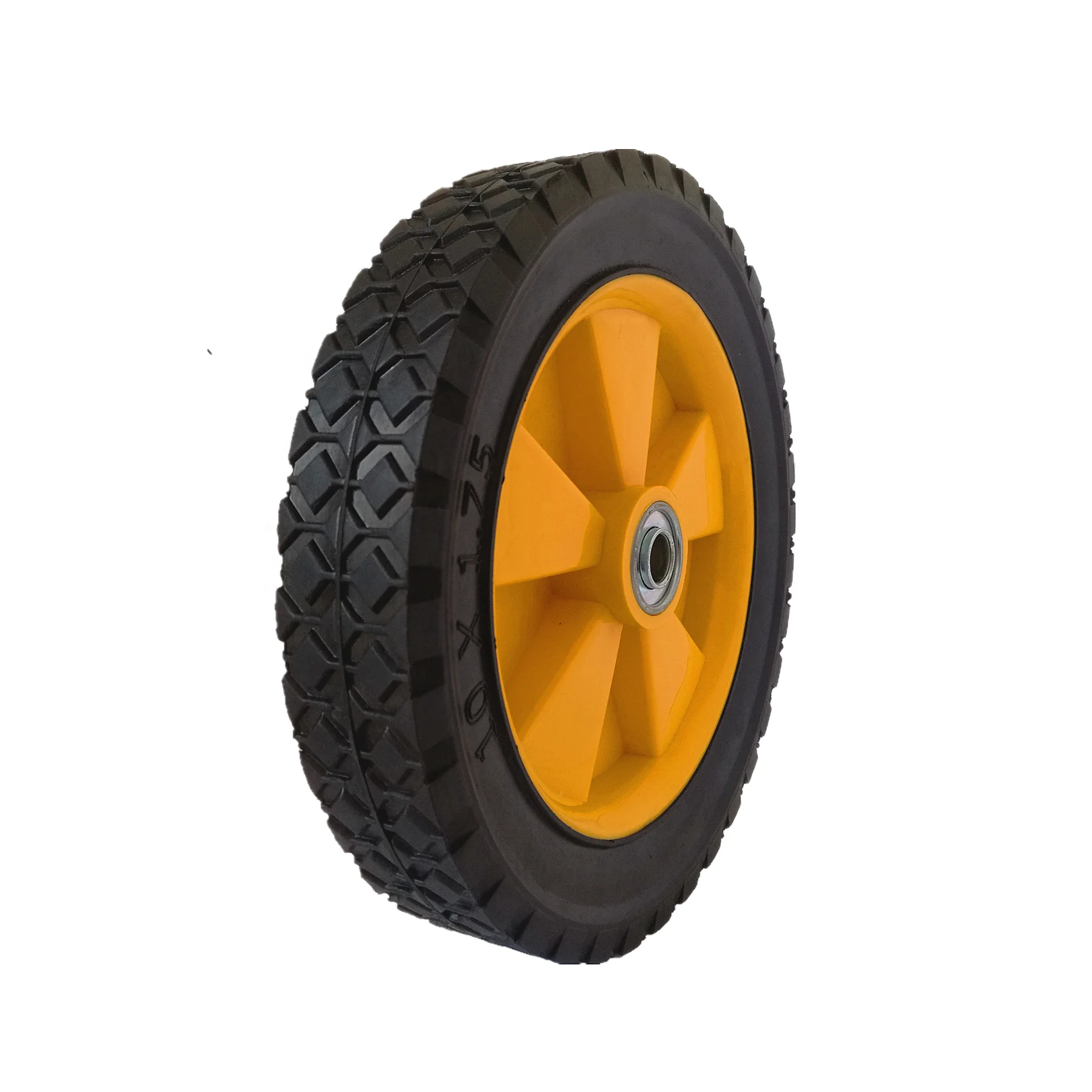 Solid 10inch rubber tyre for lawn mower furnace trolly wheel